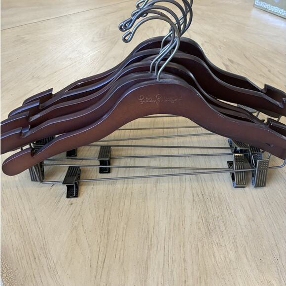 7 Lilly Pulitzer Clothes Hangers brown clip pants shorts dress skirt RARE lot 7 - Picture 6 of 10